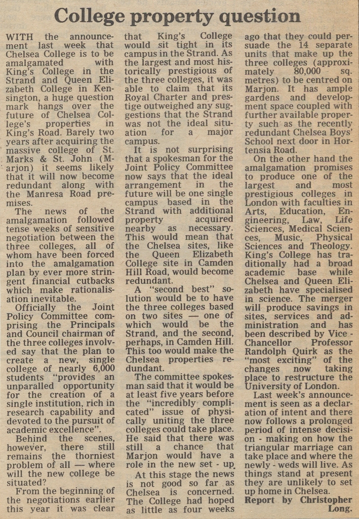 19830727 CHELSEA COLLEGE FUTURE IN DOUBT CN.jpg
